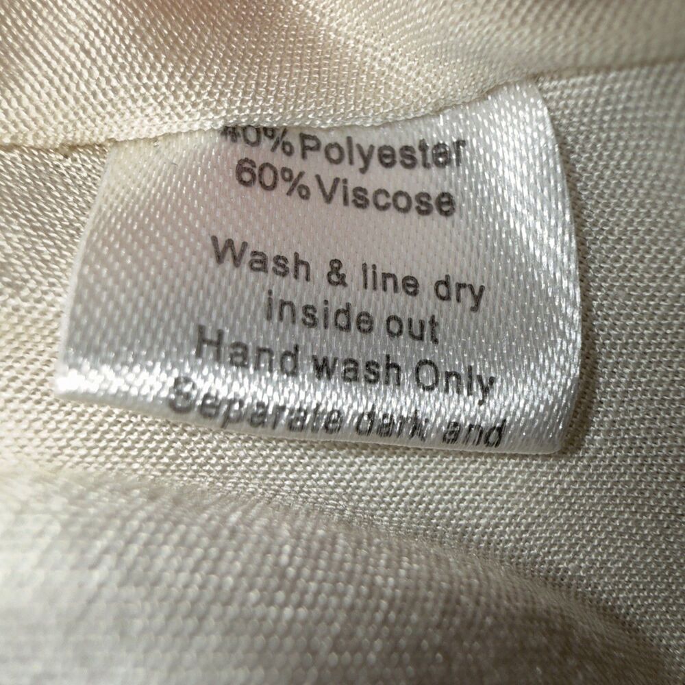 MIAJOY Prairie Maxi Dress Woman's SM Lace Peasant Boho CottageCore Western Beige - Picture 3 of 12